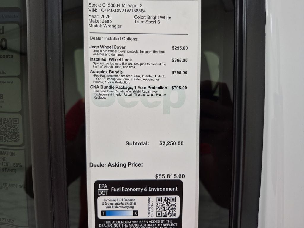 2026 Jeep Wrangler Sport S