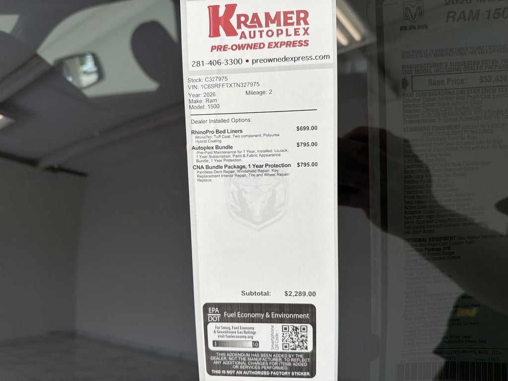 2026 RAM Ram 1500 Lone Star