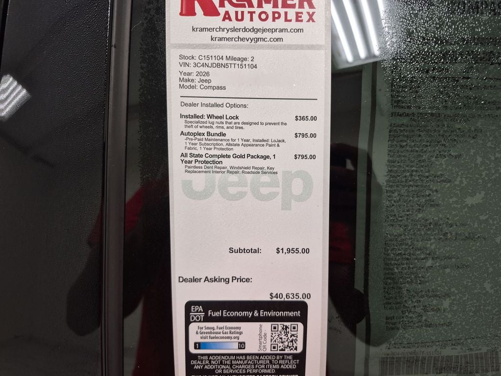 2026 Jeep Compass Latitude Altitude