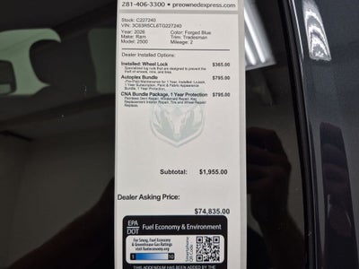 2026 RAM Ram 2500 Tradesman