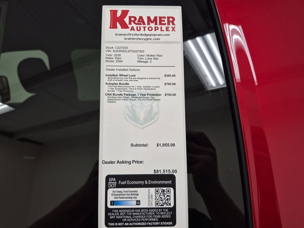 2026 RAM Ram 2500 Lone Star