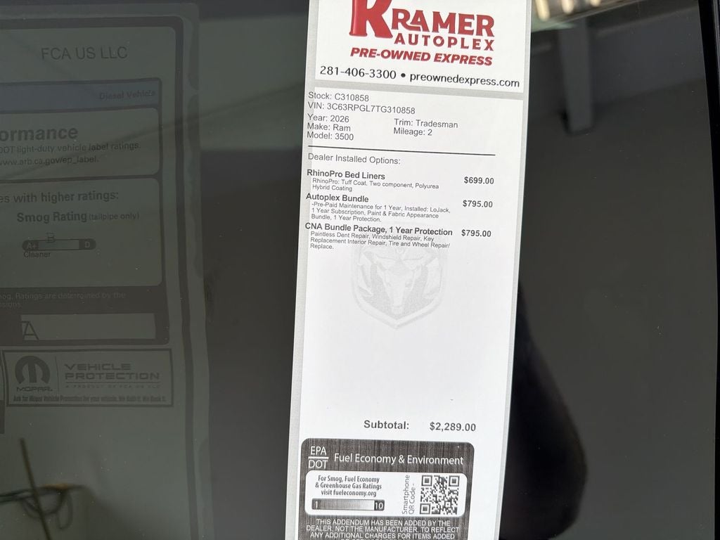 2026 RAM Ram 3500 Tradesman