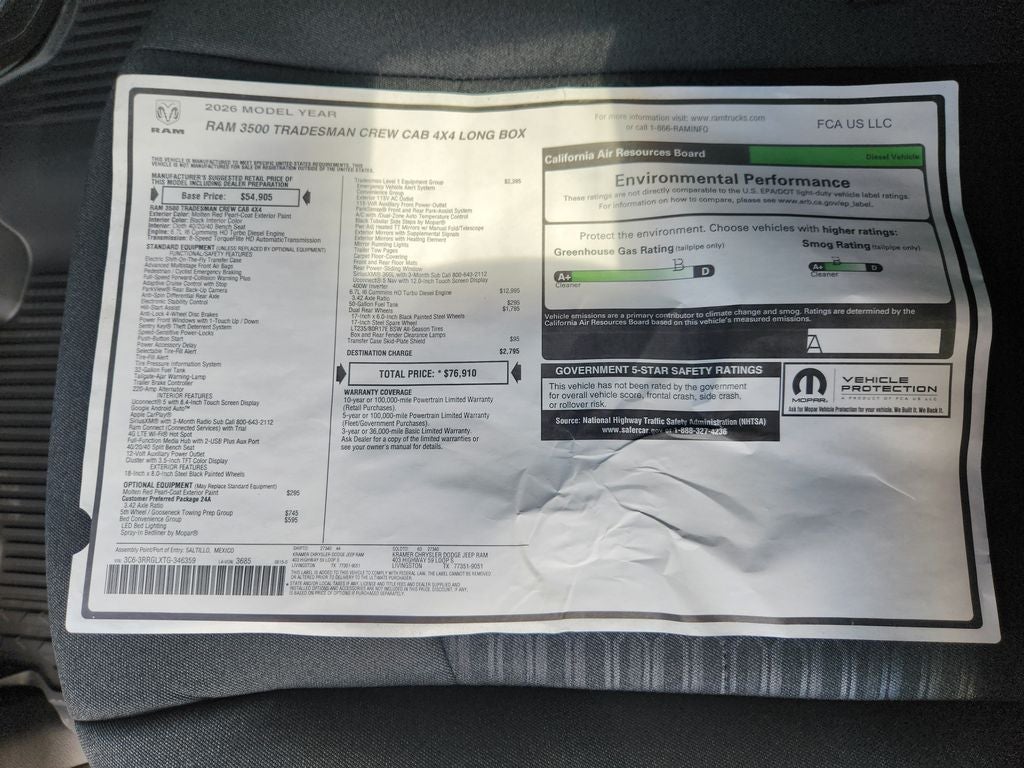 2026 RAM Ram 3500 Tradesman