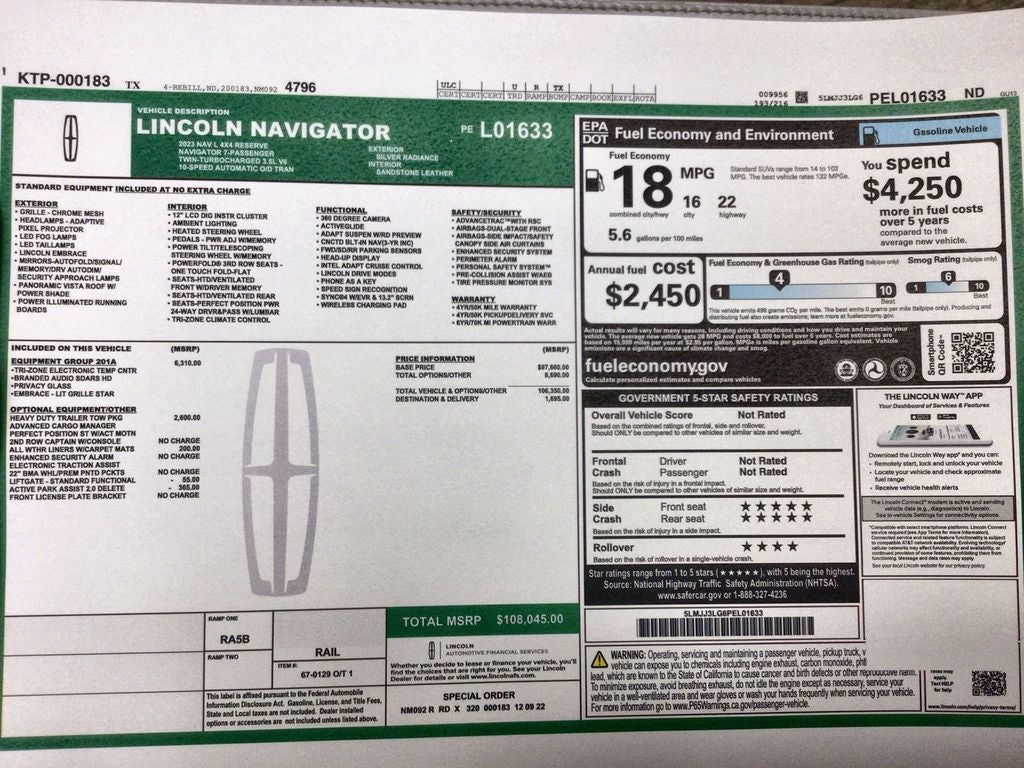 2023 Lincoln Navigator Reserve