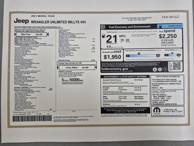 2021 Jeep Wrangler Unlimited Willys 4x4