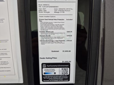 2021 Jeep Wrangler Unlimited Rubicon