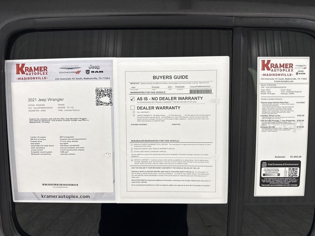 2021 Jeep Wrangler Unlimited Rubicon 4x4