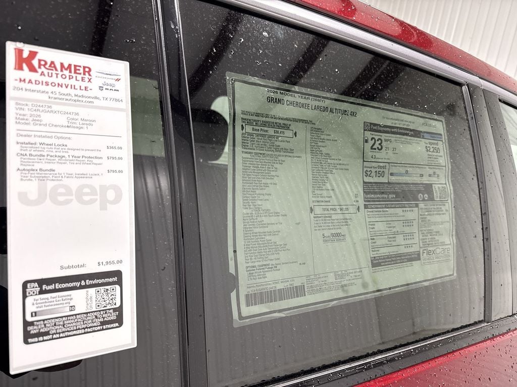 2026 Jeep Grand Cherokee GRAND CHEROKEE LAREDO ALTITUDE 4X2