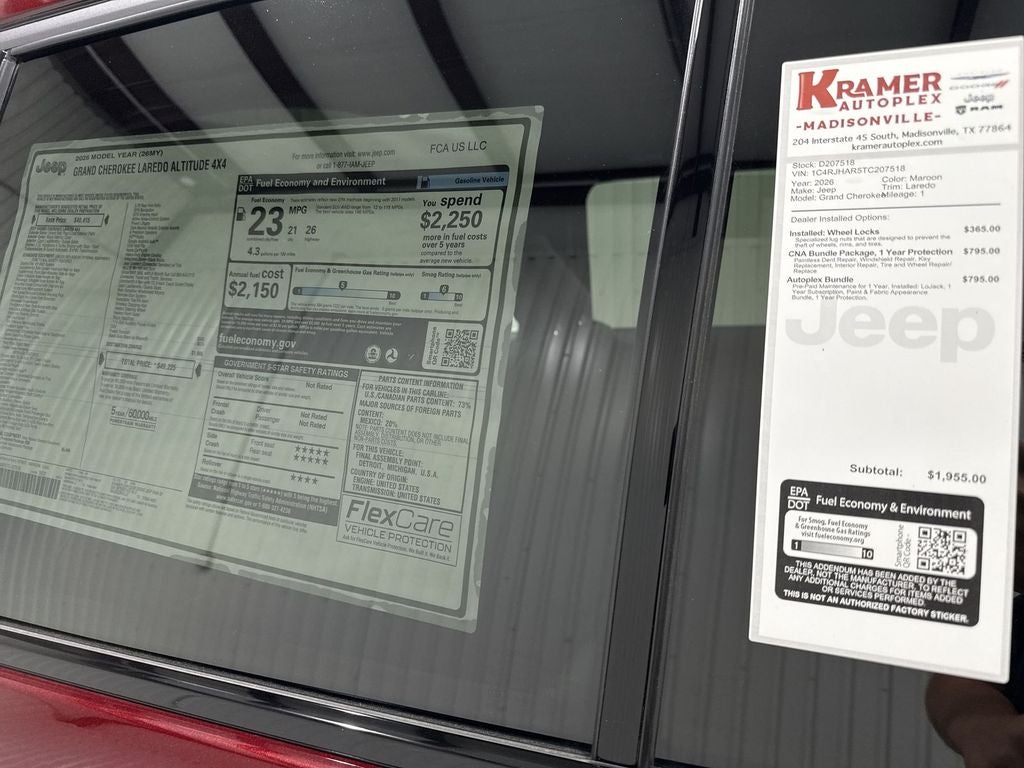 2026 Jeep Grand Cherokee GRAND CHEROKEE LAREDO ALTITUDE 4X4