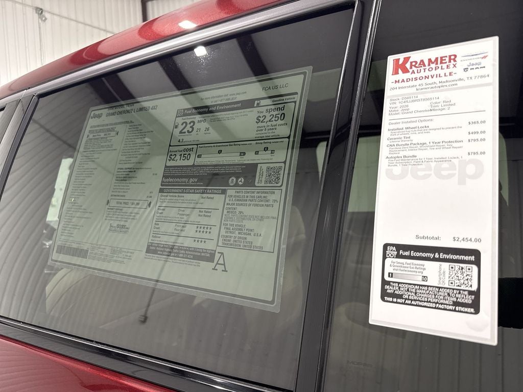 2026 Jeep Grand Cherokee GRAND CHEROKEE L LIMITED 4X2