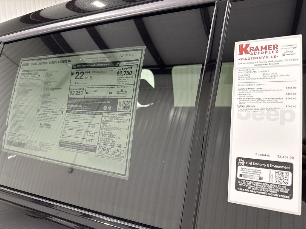 2026 Jeep Grand Cherokee GRAND CHEROKEE L LAREDO ALTITUDE 4X4
