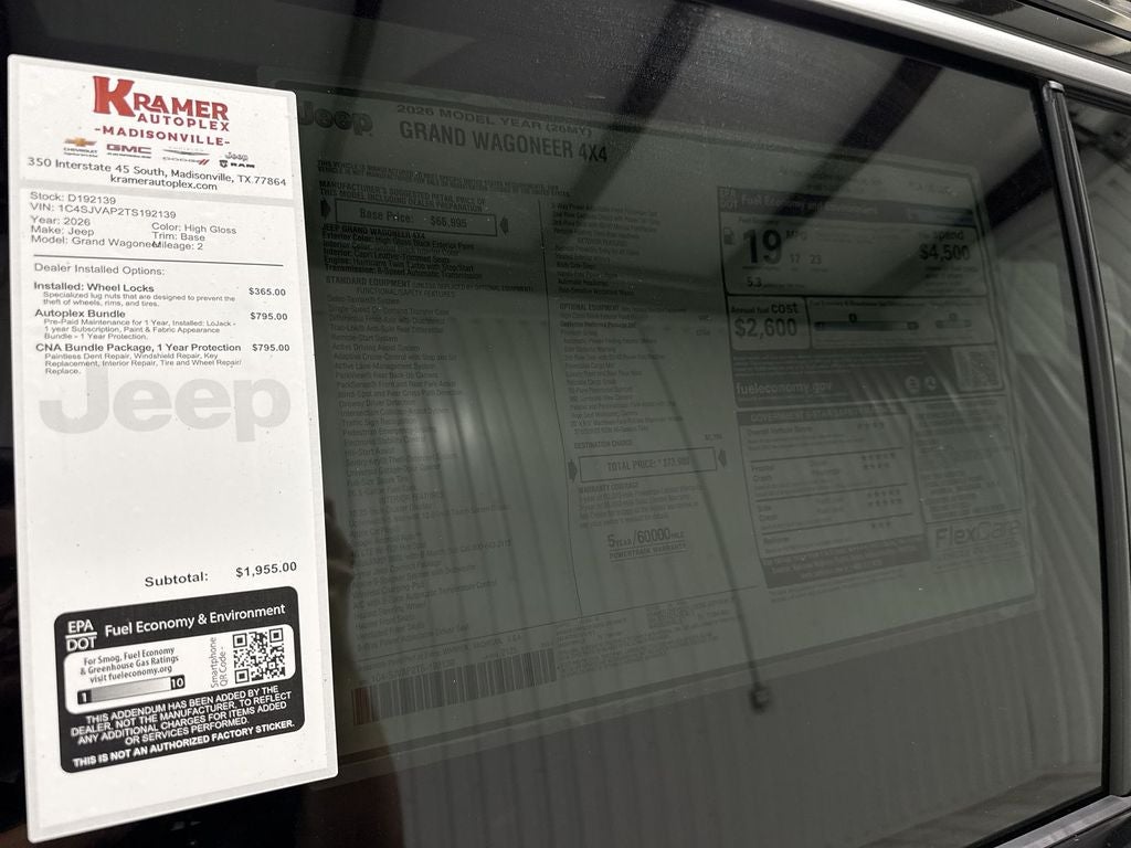 2026 Jeep Grand Wagoneer GRAND WAGONEER 4X4