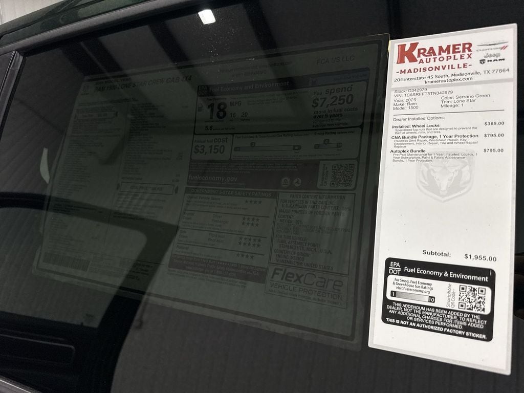 2026 RAM Ram 1500 RAM 1500 LONE STAR CREW CAB 4X4 5'7' BOX