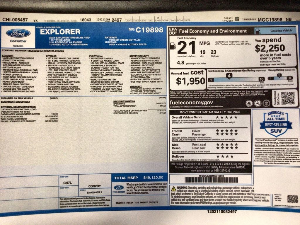 2021 Ford Explorer Timberline