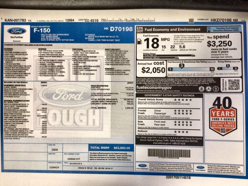 2017 Ford F-150 LARIAT