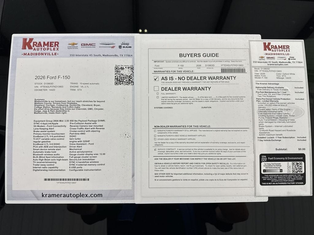 2026 Ford F-150 STX