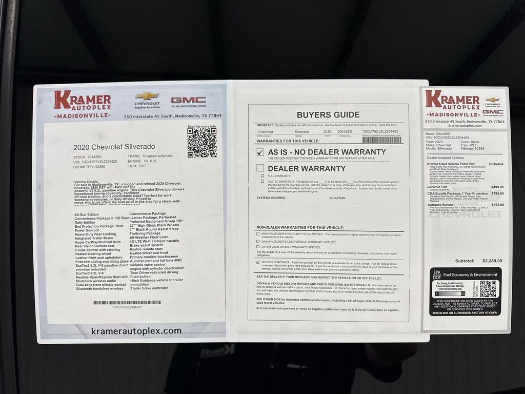 2020 Chevrolet Silverado RST