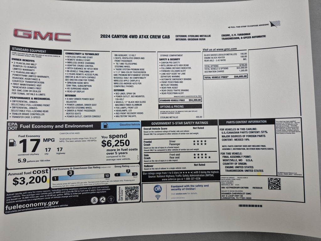 2024 GMC Canyon 4WD AT4X