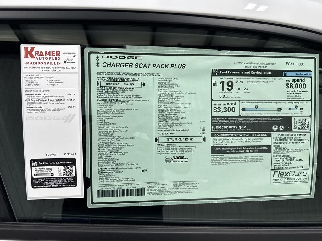 2026 Dodge Charger CHARGER SCAT PACK PLUS 2-DOOR AWD