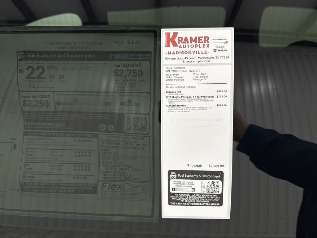 2026 Chrysler Pacifica PACIFICA SELECT