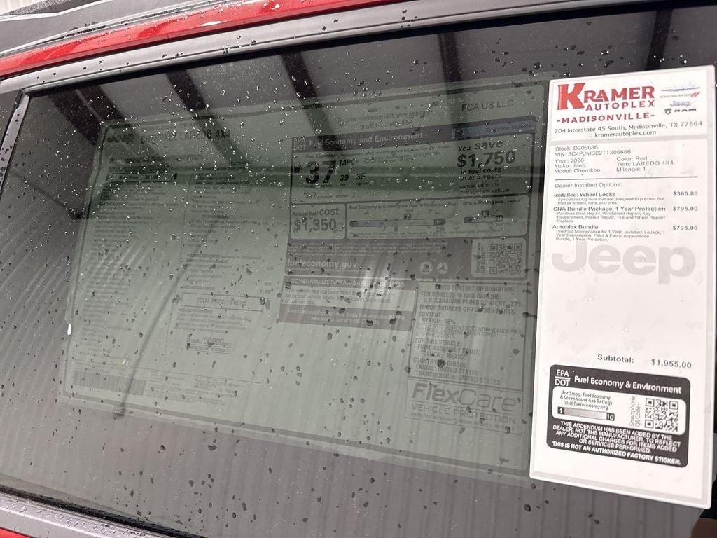 2026 Jeep Cherokee CHEROKEE LAREDO 4X4