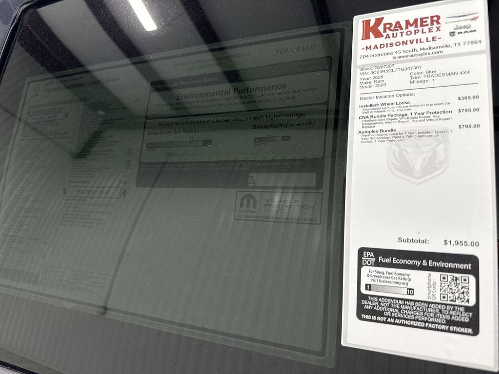 2026 RAM Ram 2500 RAM 2500 TRADESMAN CREW CAB 4X4 6'4' BOX