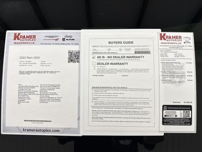 2022 RAM 2500 Lone Star Crew Cab 4x4 8' Box