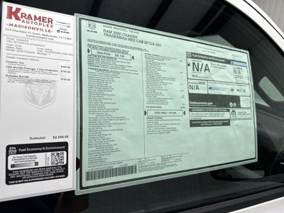 2026 RAM Ram 3500 Chassis Cab RAM 3500 TRADESMAN CHASSIS REGULAR CAB 4X4 60' CA