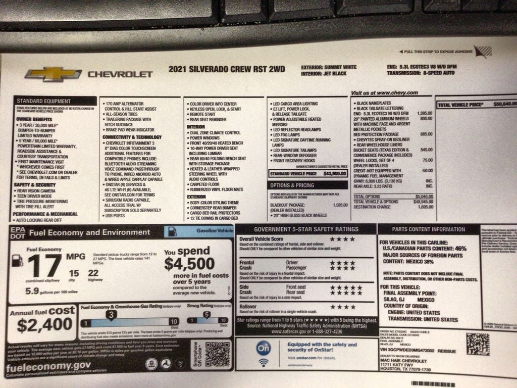 2021 Chevrolet Silverado RST