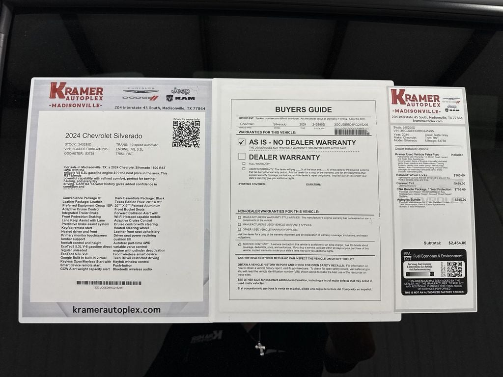 2024 Chevrolet Silverado 1500 4WD Crew Cab Short Bed RST