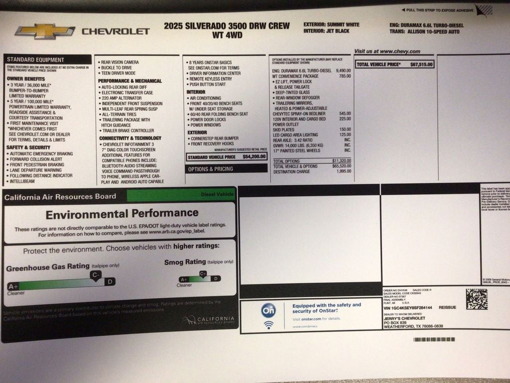 2025 Chevrolet Silverado 3500 HD WT DRW