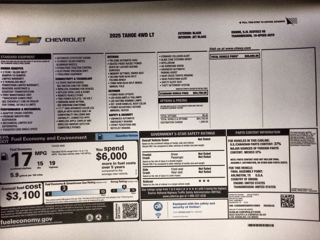 2025 Chevrolet Tahoe LT