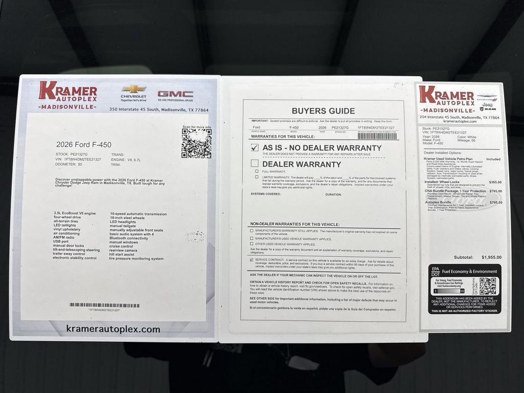 2026 Ford Super Duty F-450 DRW XL