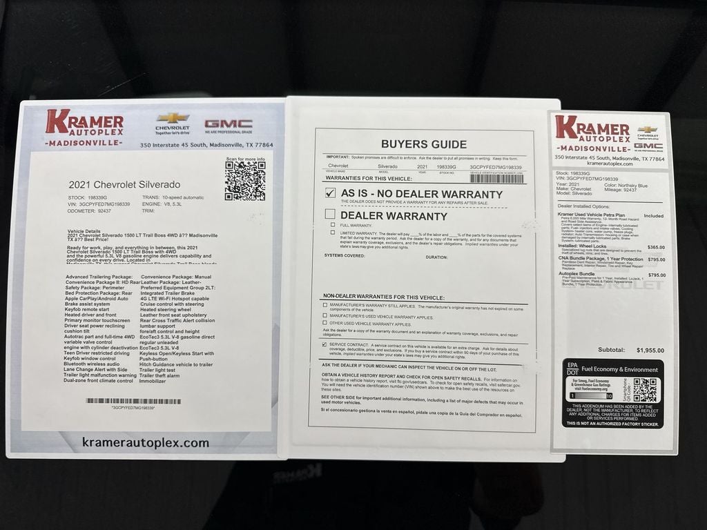 2021 Chevrolet Silverado 1500 LT Trail Boss