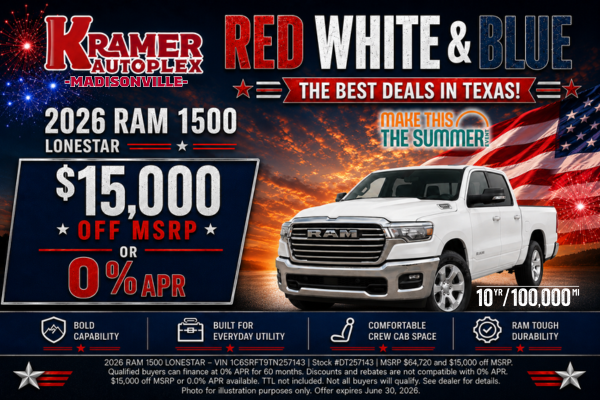 Kramer CDJR Madisonville June Incentives
