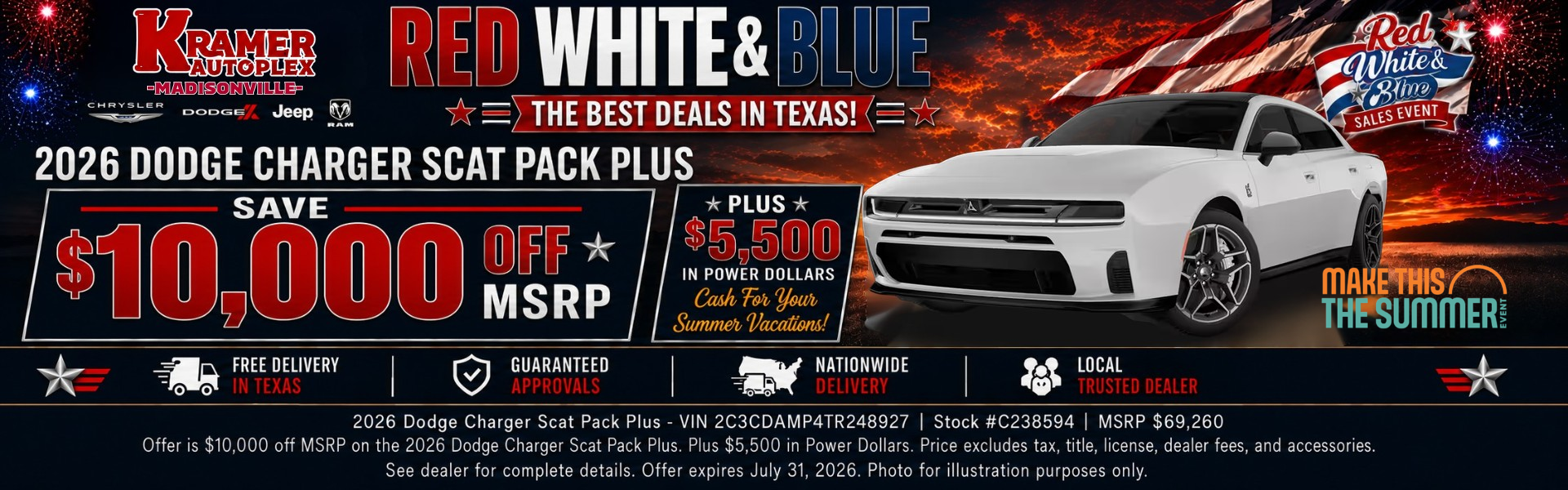 Kramer CDJR Madisonville July Incentives
