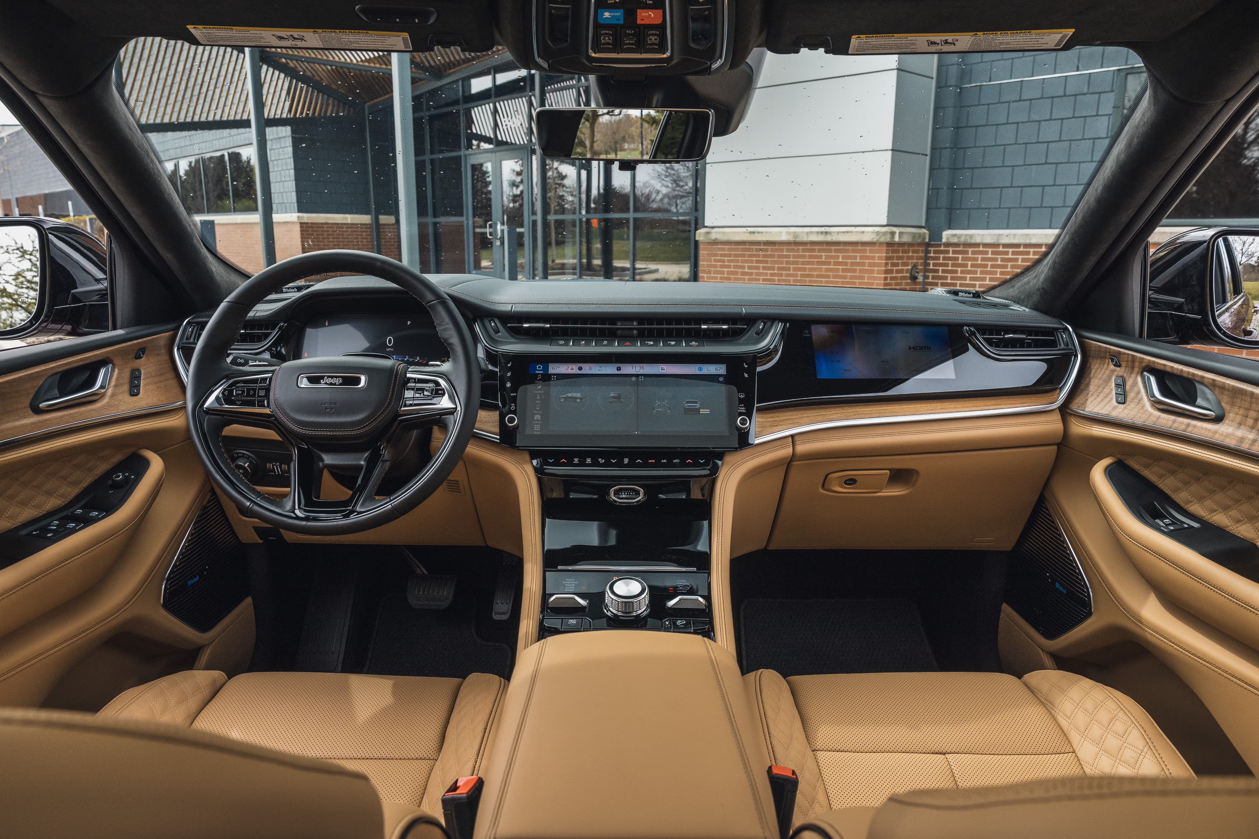 2027 Jeep Grand Cherokee dashboard and steering wheel