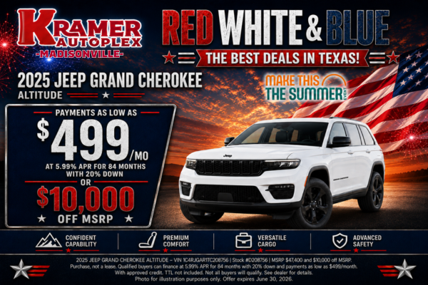 Kramer CDJR Madisonville June Incentives