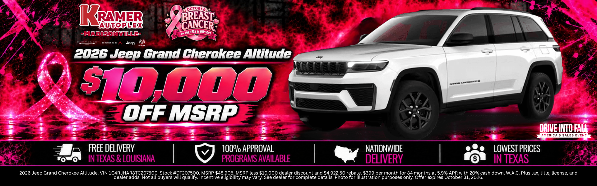 Kramer CDJR Madisonville October 2026 Incentives