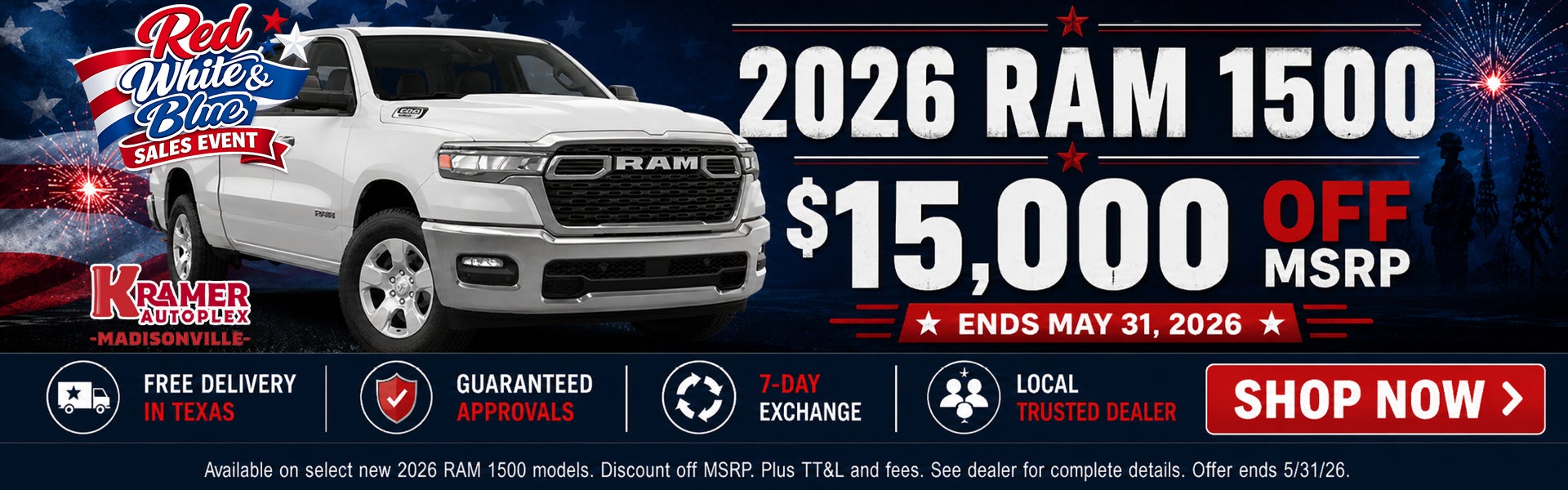 Kramer CDJR Madisonville May Incentives