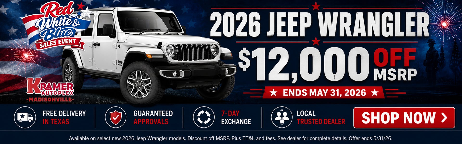 Kramer CDJR Madisonville May Incentives