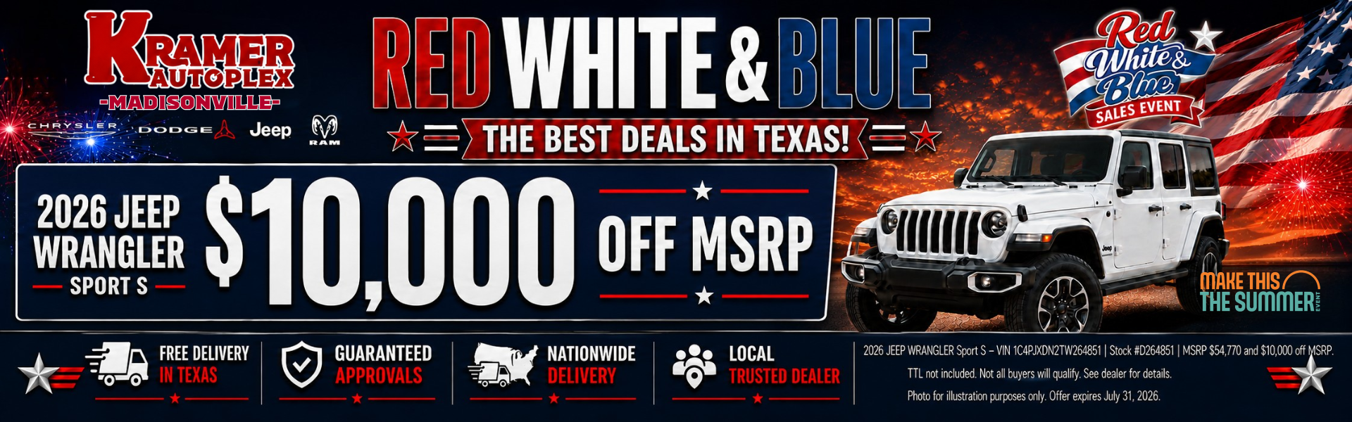 Kramer CDJR Madisonville July Incentives