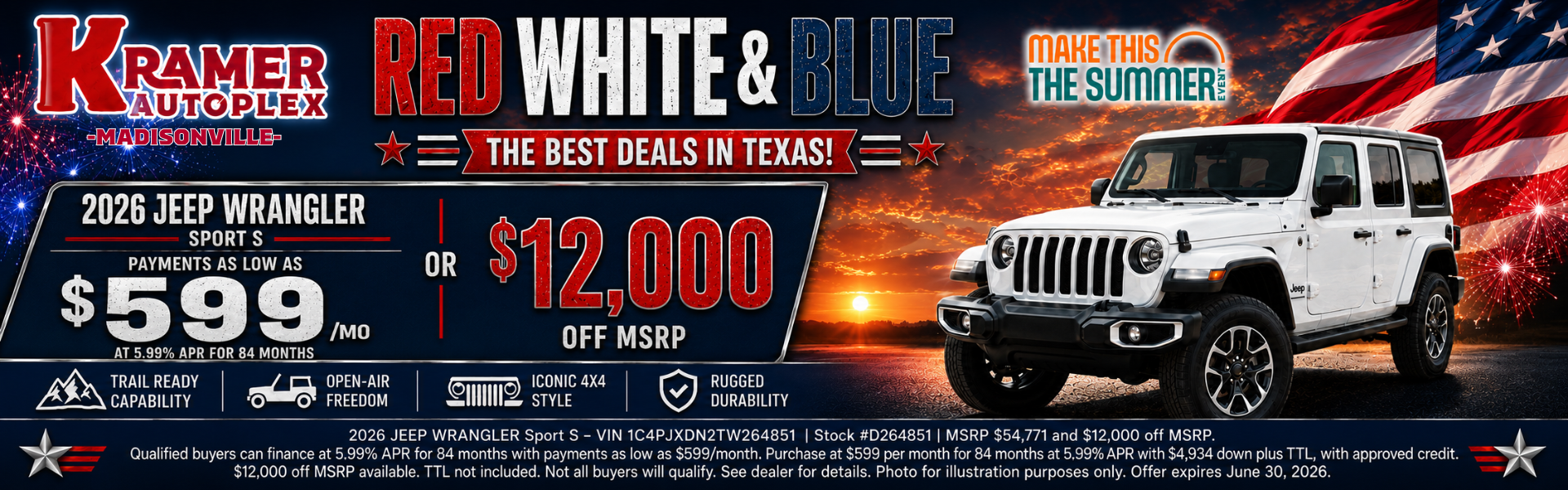 Kramer CDJR Madisonville June Incentives