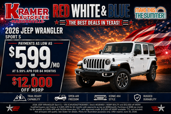 Kramer CDJR Madisonville June Incentives