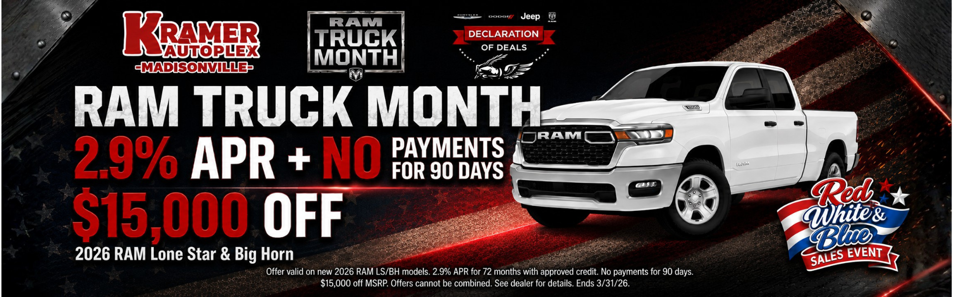 RAM Truck Month at Kramer CDJR Madisonville